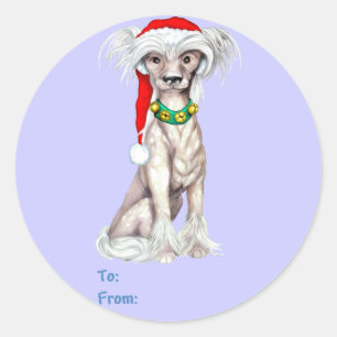 Sticker Rond Tags cadeaux Père Noël Craint Chinois