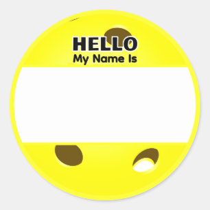 Sticker Rond Tags de nom de Pickleball - Tournois Sociaux Leçon