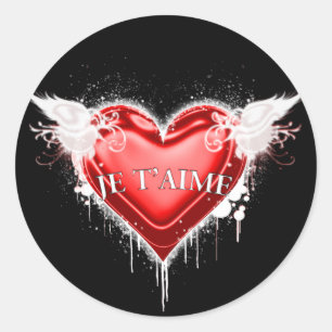 Sticker Rond T'aime de Je (je t'aime)