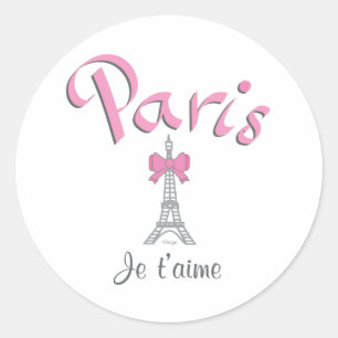 Sticker Rond T'aime de Paris - de Je (je t'aime)