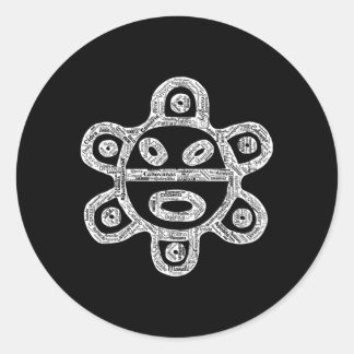 Sticker Rond Taino Sun Porto Rico Villes Et Villes Boriken Bor