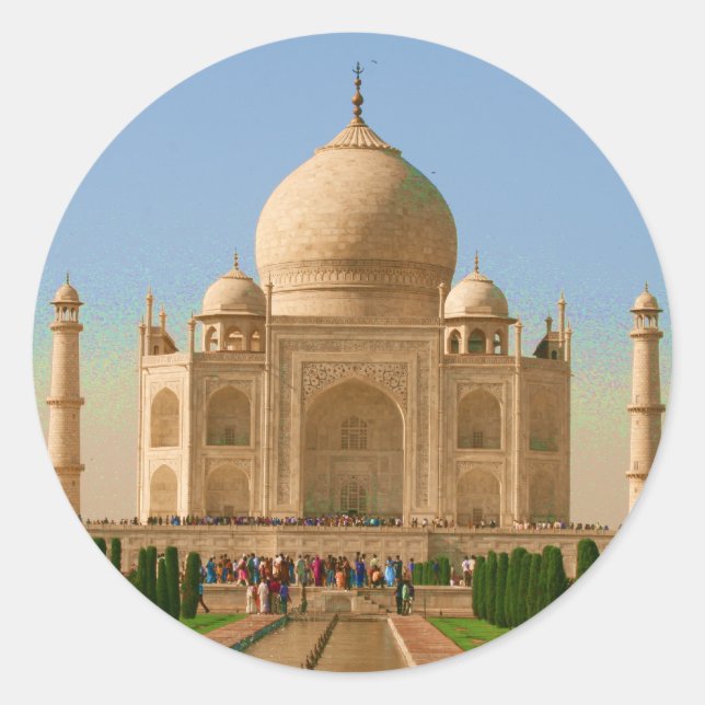 Sticker Rond taj mahal clair (Devant)