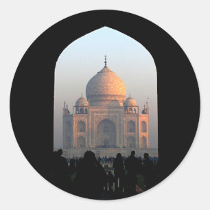 Sticker Rond Taj Mahal Lumière de Dawn Inde Architecture Photo