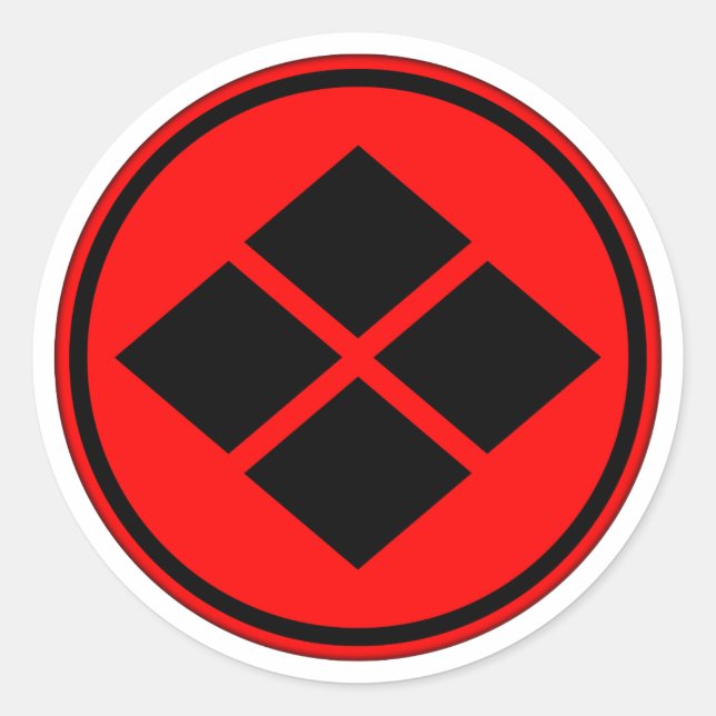 Sticker Rond Takeda Clan Kamon (Devant)