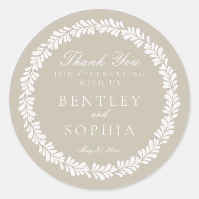 Sticker Rond Talavera beige Carrelage Espagne Fiesta Mariage Fa (Devant)