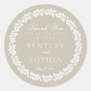 Sticker Rond Talavera beige Carrelage Espagne Fiesta Mariage Fa