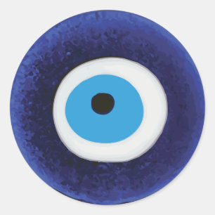 Sticker Rond Talisman du mauvais œil Nazar