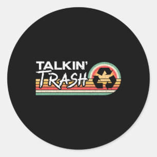 Sticker Rond Talkin ordures ordures Camion Collecteur Recycli