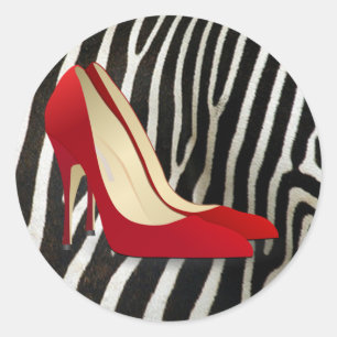 Sticker Rond talons hauts rouge