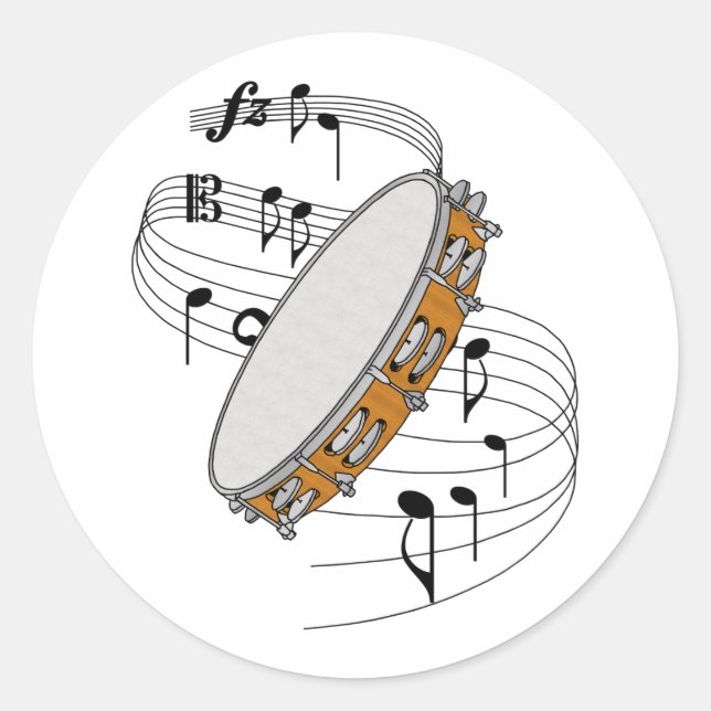 Sticker Rond Tambourine (Devant)