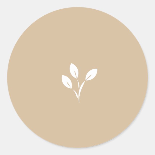 Sticker Rond Tan, Feuille, Feuille, graphique, logo (Devant)