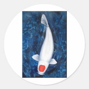 Sticker Rond Tancho Koi