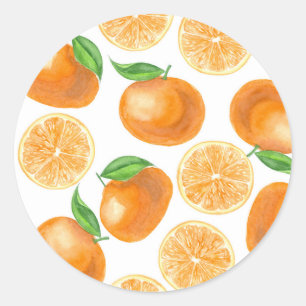 Sticker Rond Tangères d'aquarelle