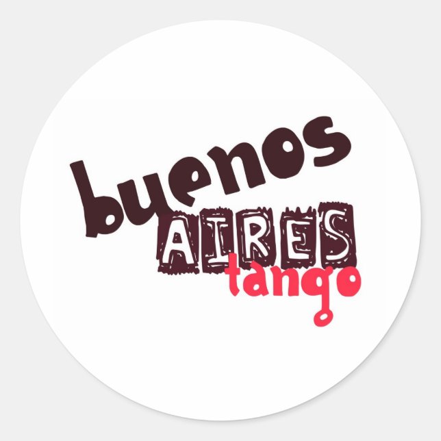Sticker Rond Tango de Buenos Aires (Devant)