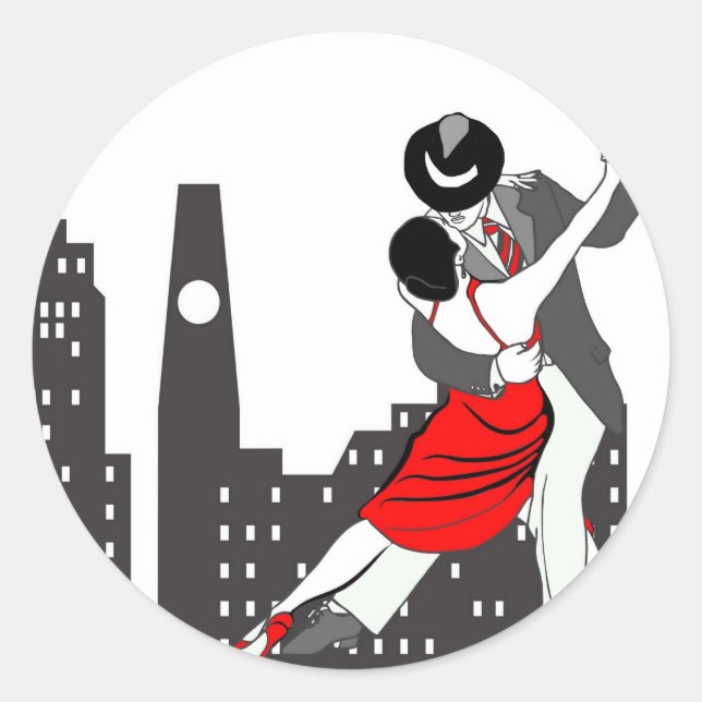 Sticker Rond Tango urbain (Devant)