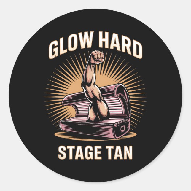 Sticker Rond Tanning Led Llow Hard Concurrents Fitness Fans Tan (Devant)