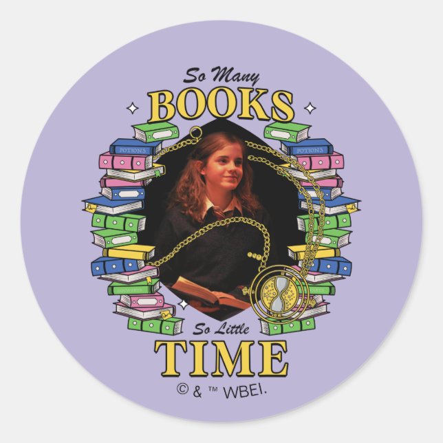 Sticker Rond Tant De Livres, Si Peu De Temps (Devant)