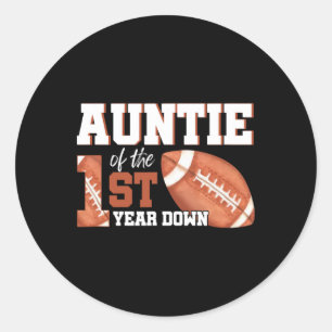 Sticker Rond Tante De 1 An Anniversaire Football 1Er Année
