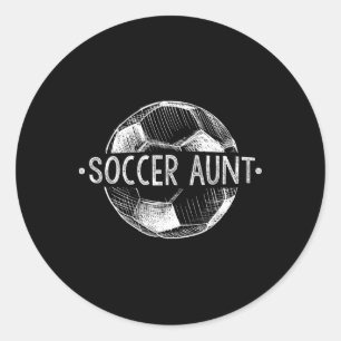 Sticker Rond Tante de football Famille Équipe Correspondante Jo