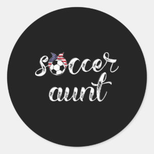 Sticker Rond Tante De Football Jersey Pour Les Tantes Joueurs D