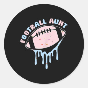 Sticker Rond Tante de football La Tante de football à la bouche