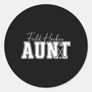 Sticker Rond Tante de hockey sur gazon d'un joueur de hockey su