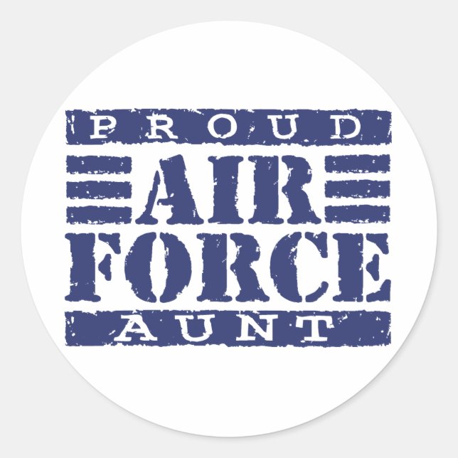 Sticker Rond Tante de la Force aérienne (Devant)