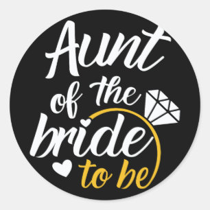 Sticker Rond Tante De La Mariée à être le grand jour de mariage