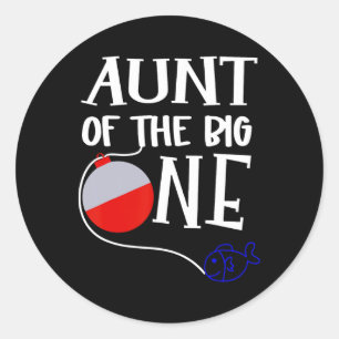 Sticker Rond Tante O-poisson-lement une du grand garçon de la f