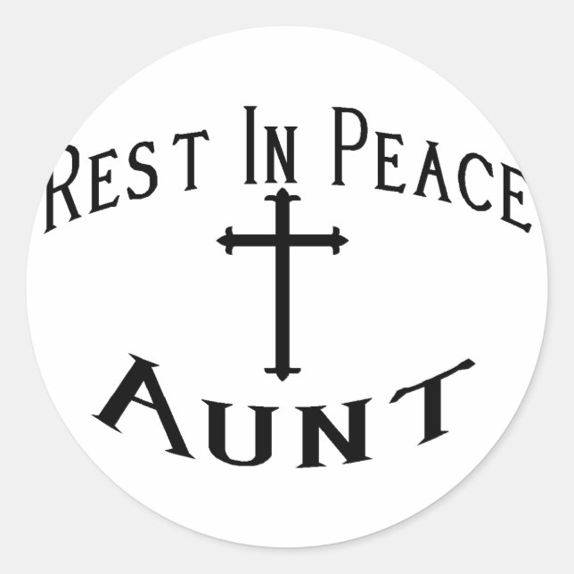 Sticker Rond Tante RIP (Devant)