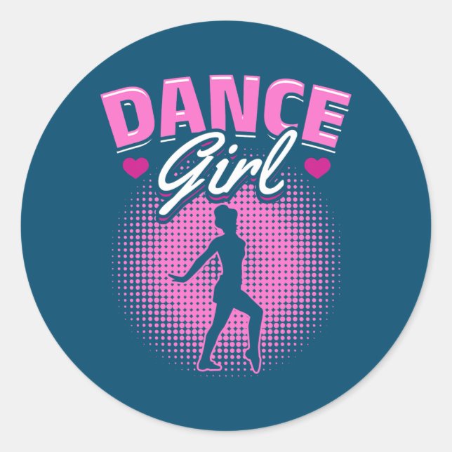 Sticker Rond Tap Dance Tap Dancing Dance Girl  (Devant)