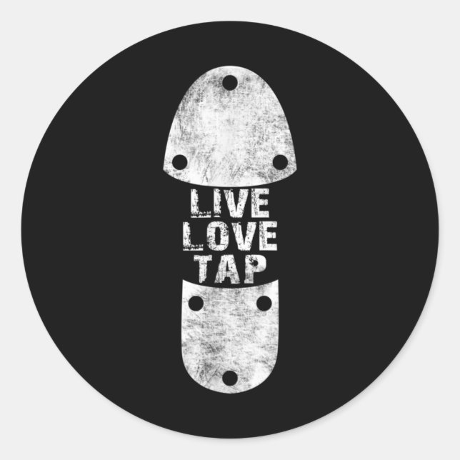 Sticker Rond Tap Dances - Live Love Tap Distressed for Tap (Devant)