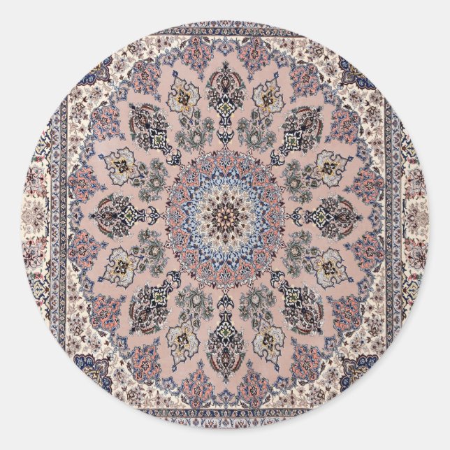 Sticker Rond Tapis oriental turc persan tapis (Devant)