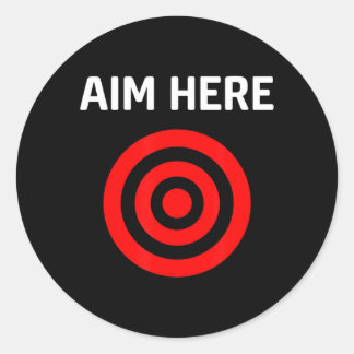 Sticker Rond Target Aim Here