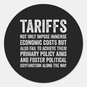 Sticker Rond Tarifs Funny Tarifs Economie politique