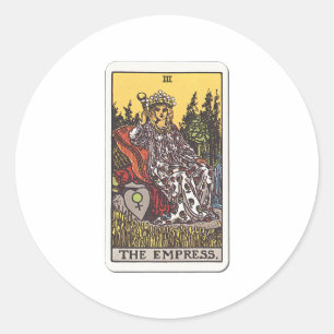 Sticker Rond Tarot la souveraine The Empress