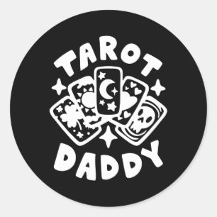 Sticker Rond Tarot papa Bonne Fête des pères Meilleur Papa Jama