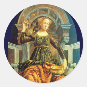 Sticker Rond TAROTS DE RENAISSANCE ANTIQUE 14 TEMPERANCE Parche