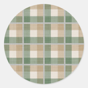 Sticker Rond Tartan