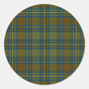 Sticker Rond Tartan d'Irlandais de Kerry du comté