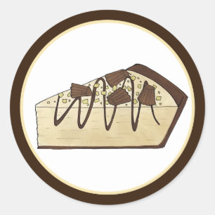 Sticker Rond Tarte au beurre d'arachide Parti social Dessert Ve