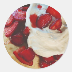 Sticker Rond Tarte aux fraises