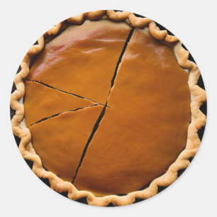 Sticker Rond Tarte citrouille avec croûte