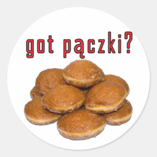 Sticker Rond t'as paczki ? Dessert polonais