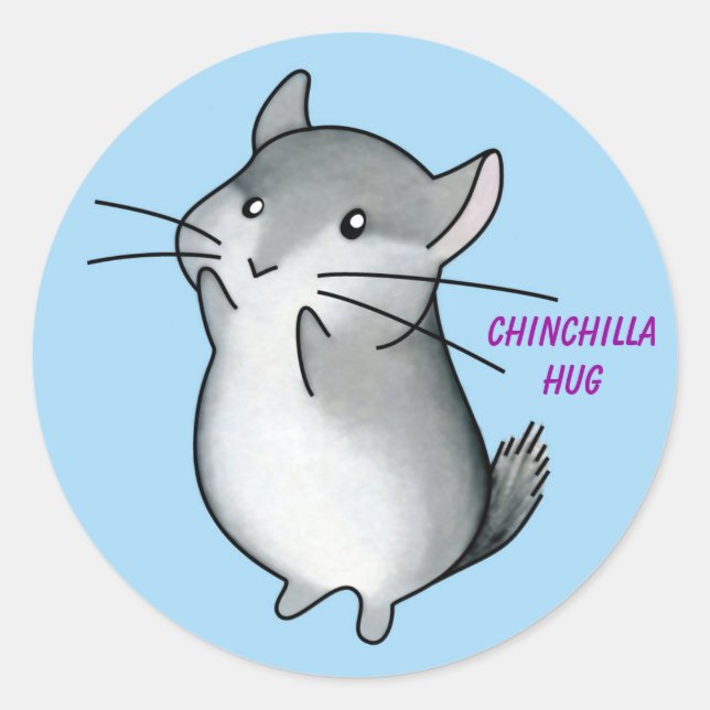 Sticker Rond Tasse de Chinchilla (Devant)