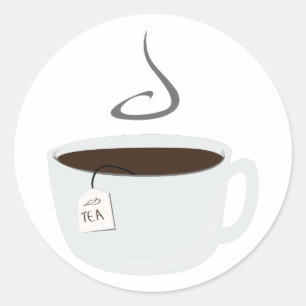Sticker Rond Tasse de thé