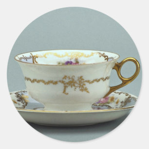 Sticker Rond tasse de thé et soucoupe du XXe siècle, Bavière, A