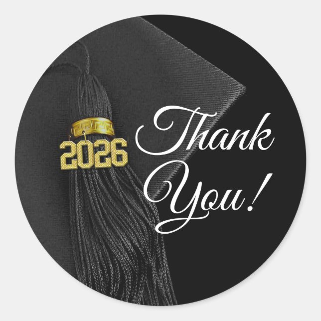 Sticker Rond Tassel Elegant Merci 2023 (Devant)