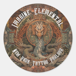 Sticker Rond Tatouage japonais Dragon Tatouage Art, Tatouage Pa