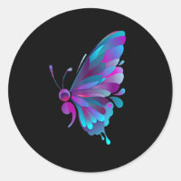 Tatouage semi-côlon à demi-papillon vintage